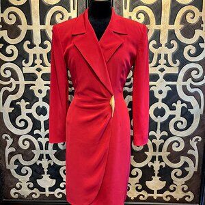 Jones of NY vintage cocktail wrap wine dress